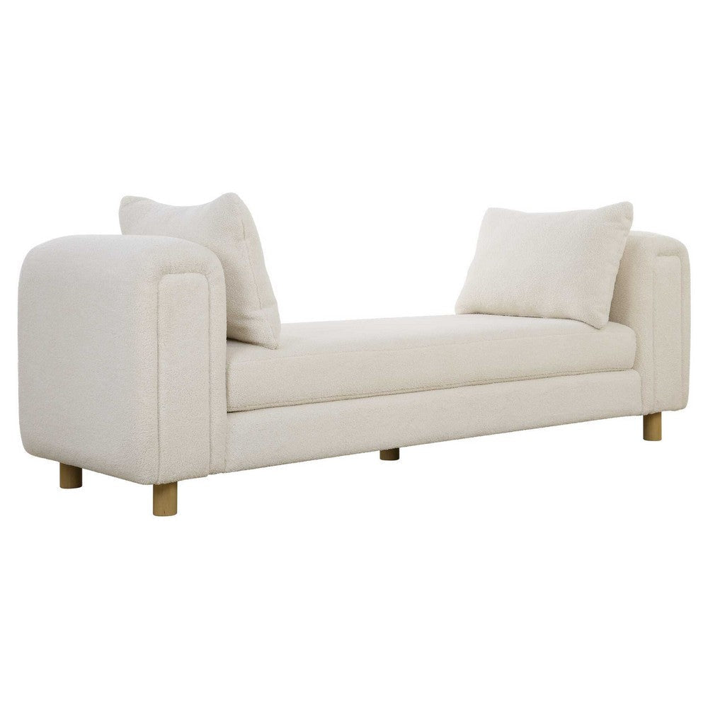 Uttermost Repose Oversized Ivory Bench UT-23836