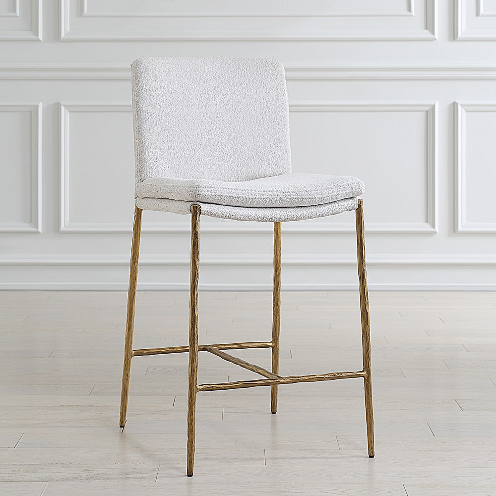 Uttermost Ascend White Counter Stool