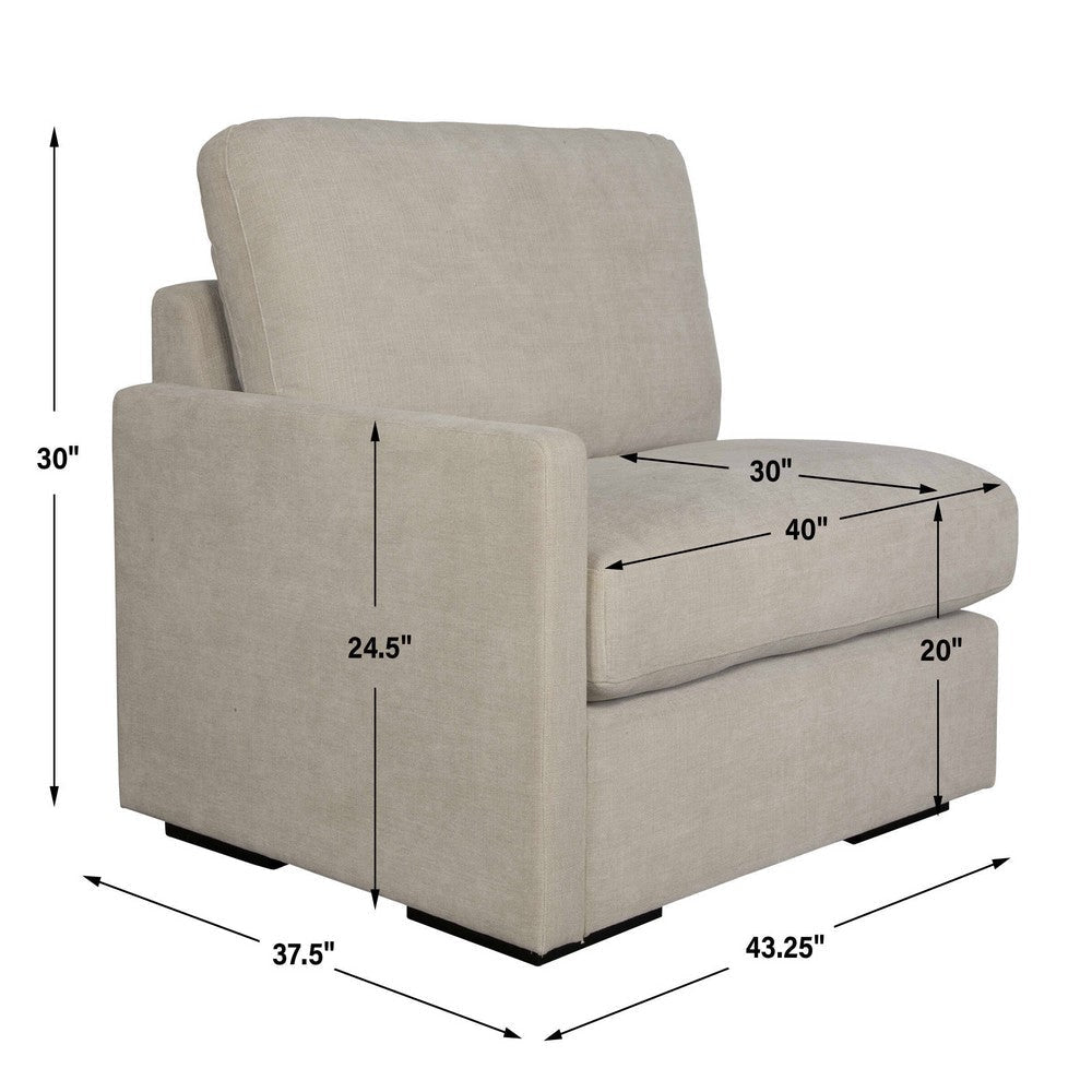 Uttermost Refuge Sand Left Arm Facing Sofa