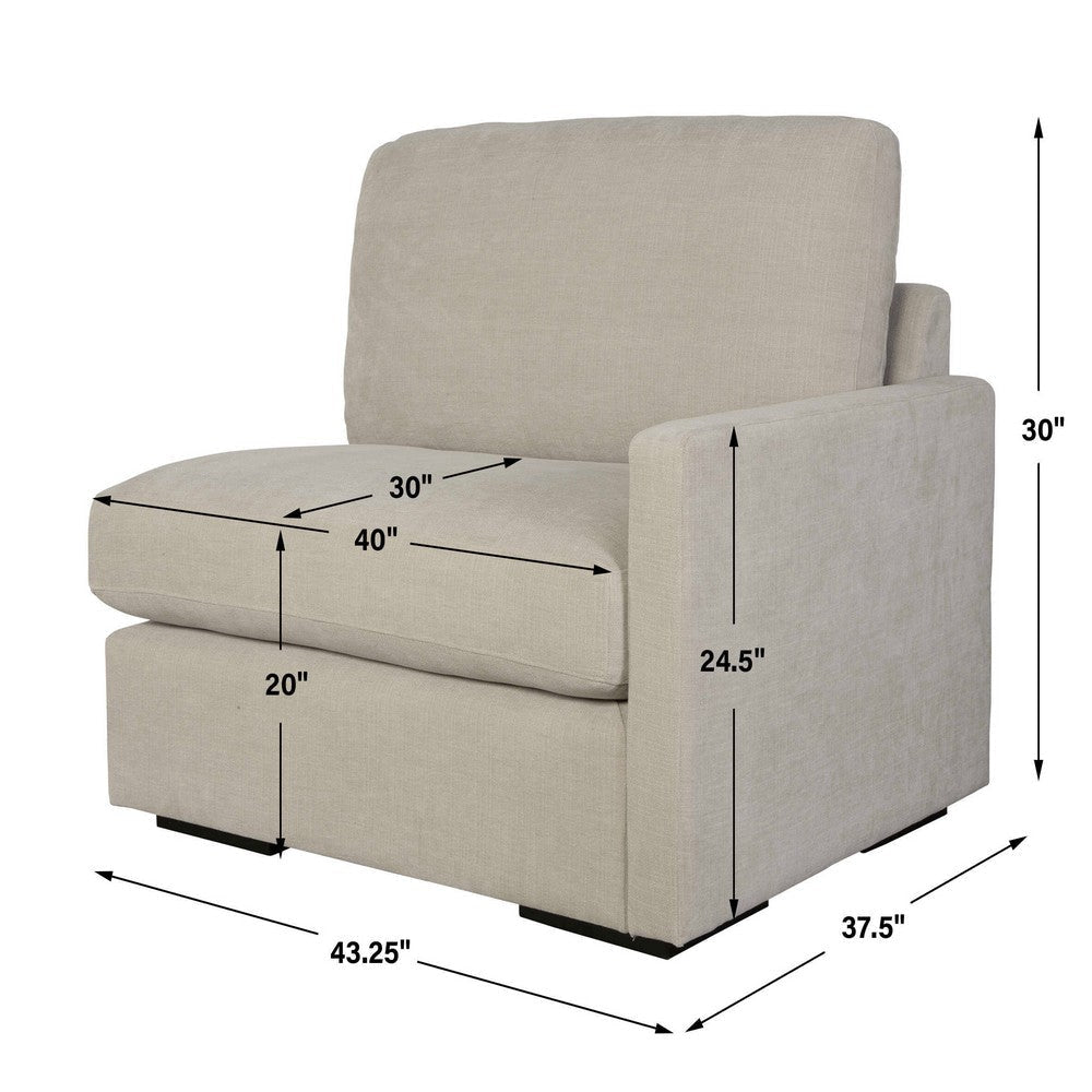 Uttermost Refuge Sand Right Arm Facing Sofa UT-23852-R