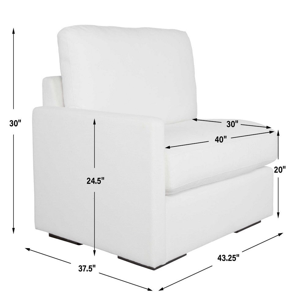 Uttermost Refuge Arctic White Left Arm Facing Sofa UT-23854-L