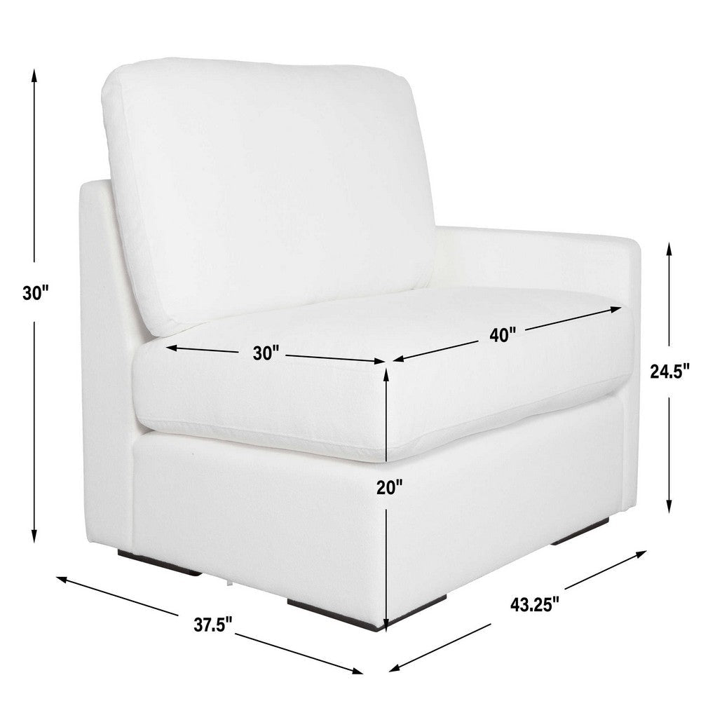 Uttermost Refuge Arctic White Right Arm Facing Sofa UT-23854-R