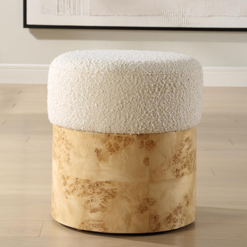 Uttermost 23855 Swirls - Ottoman-17 Inches Tall and 16 Inches Wide