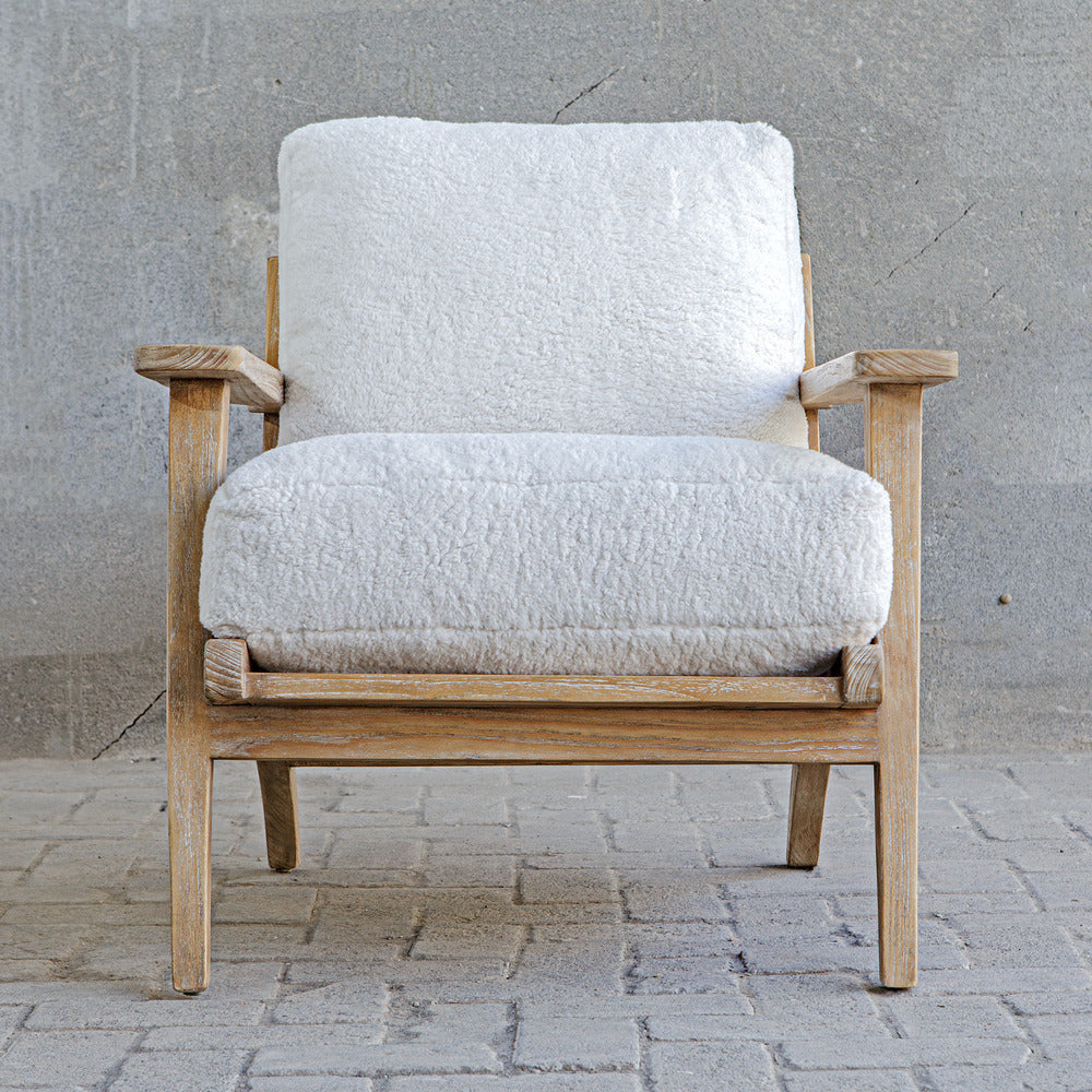 Uttermost Laid Back Sheepskin Accent Chair