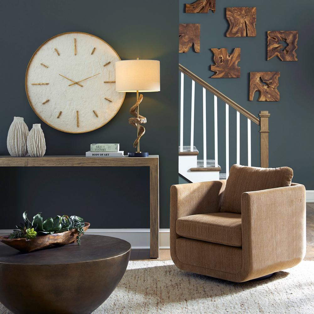 Uttermost 23878 Abound - Swivel Chair-26.5 Inches Tall and 29.5 Inches Wide, Finish Color: Ginger