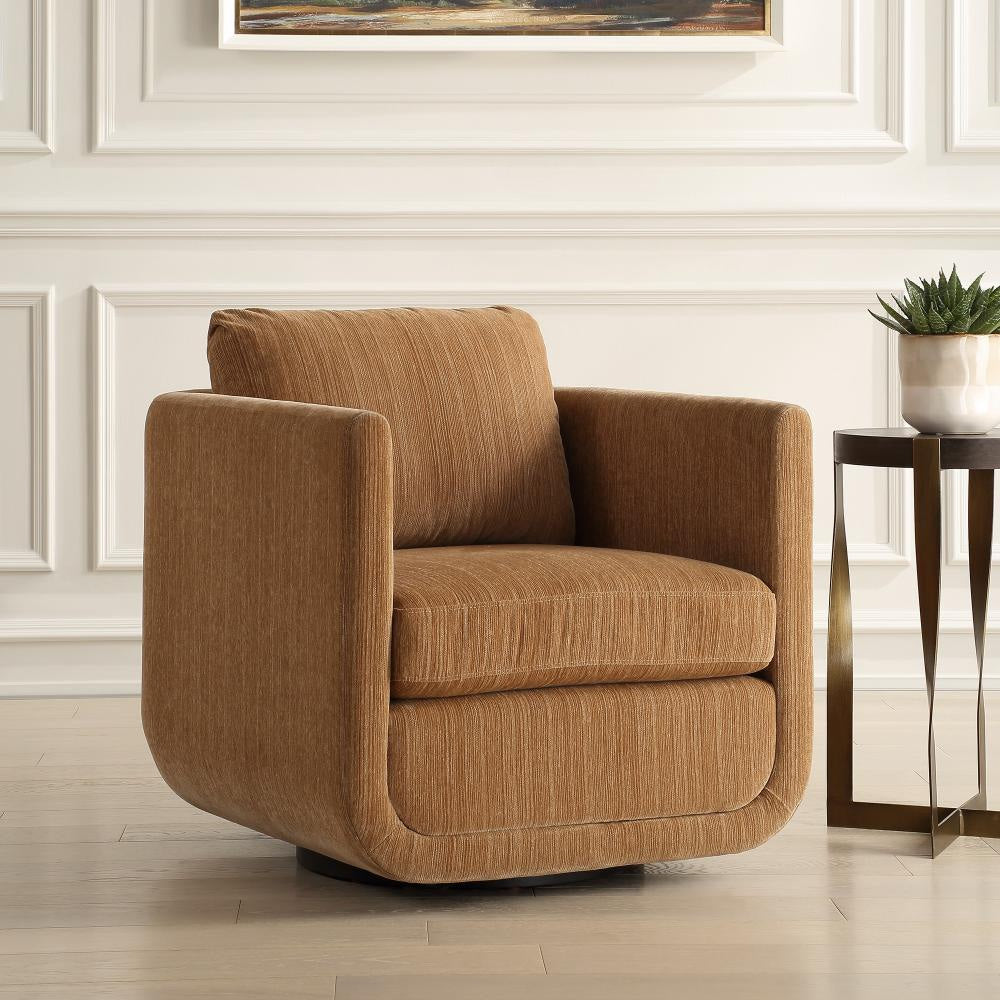 Uttermost 23878 Abound - Swivel Chair-26.5 Inches Tall and 29.5 Inches Wide Finish Color: Ginger UT-23878