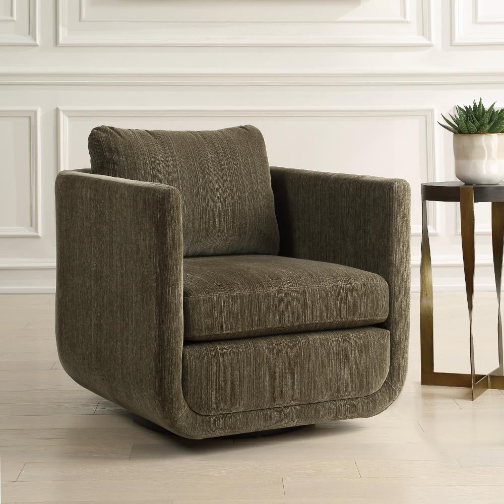 Uttermost 23879 Abound - Swivel Chair-26.5 Inches Tall and 29.5 Inches Wide, Finish Color: Herb
