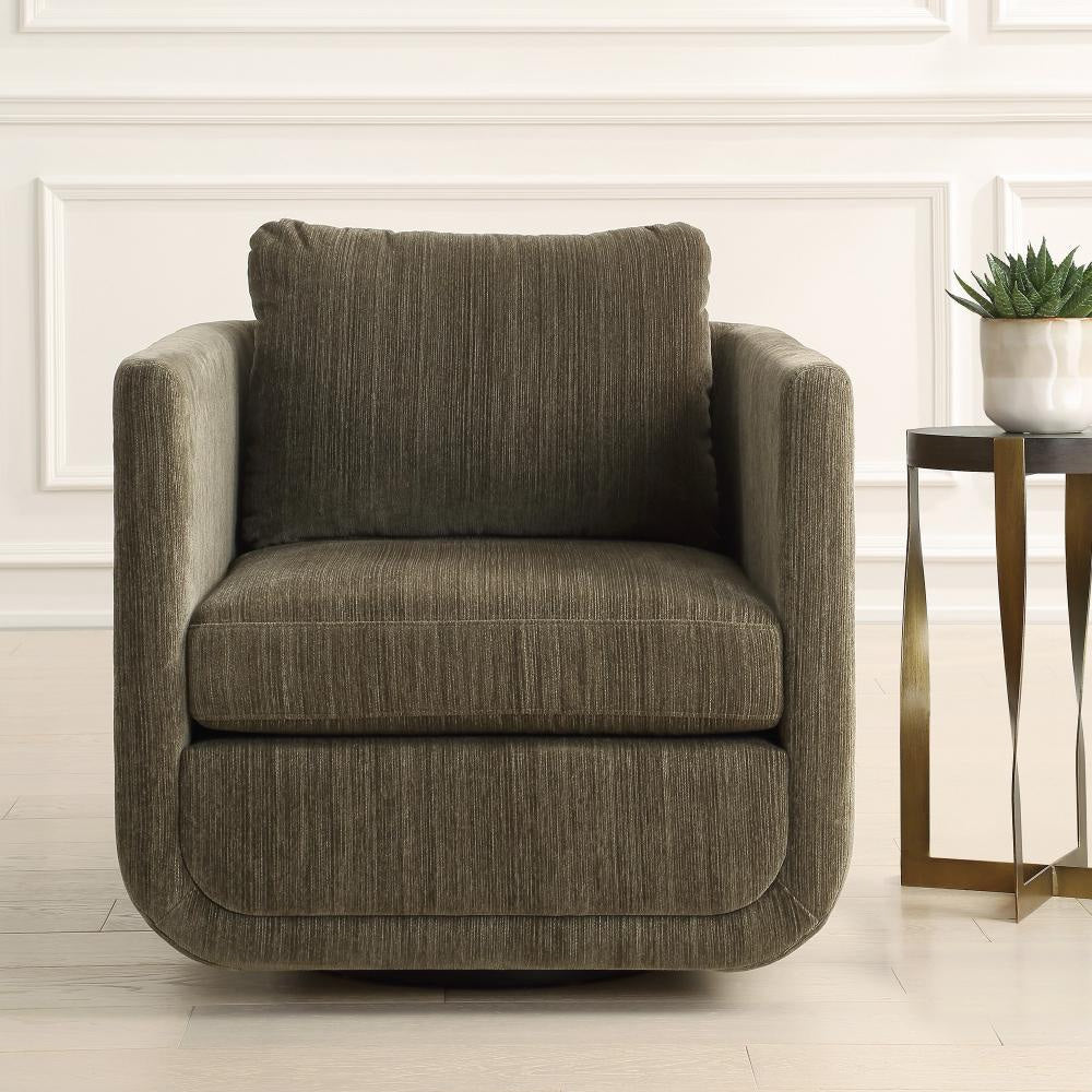 Uttermost 23879 Abound - Swivel Chair-26.5 Inches Tall and 29.5 Inches Wide Finish Color: Herb UT-23879