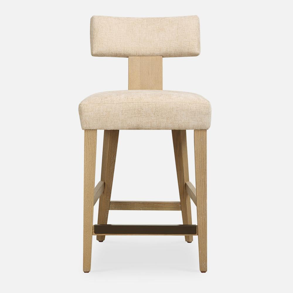 Uttermost 23883 Elysian - Counter Stool-37.5 Inches Tall and 18.5 Inches Wide Finish Color: Sand UT-23883