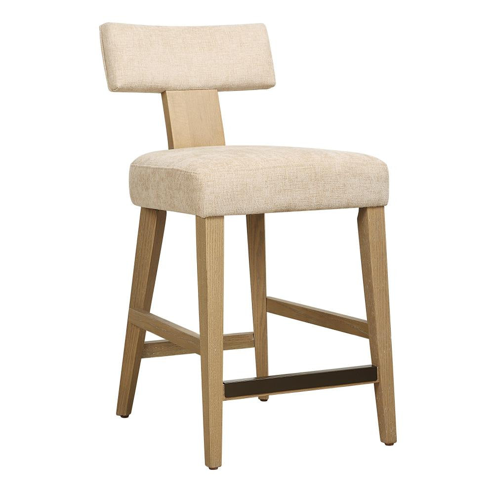 Uttermost 23883 Elysian - Counter Stool-37.5 Inches Tall and 18.5 Inches Wide Finish Color: Sand UT-23883