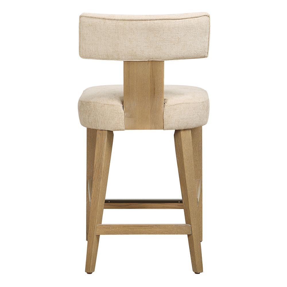 Uttermost 23883 Elysian - Counter Stool-37.5 Inches Tall and 18.5 Inches Wide Finish Color: Sand UT-23883