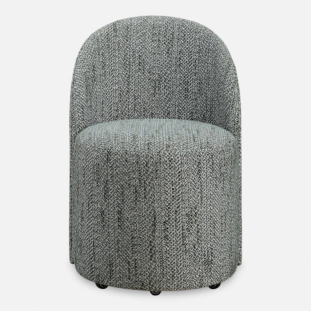 Uttermost 23902 Roll with It - Dining Chair-32 Inches Tall and 21.5 Inches Wide Finish Color: Emerald/White/Teal UT-23902