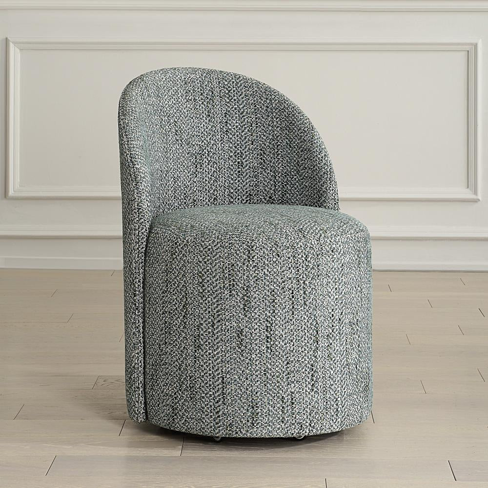 Uttermost 23902 Roll with It - Dining Chair-32 Inches Tall and 21.5 Inches Wide, Finish Color: Emerald/White/Teal