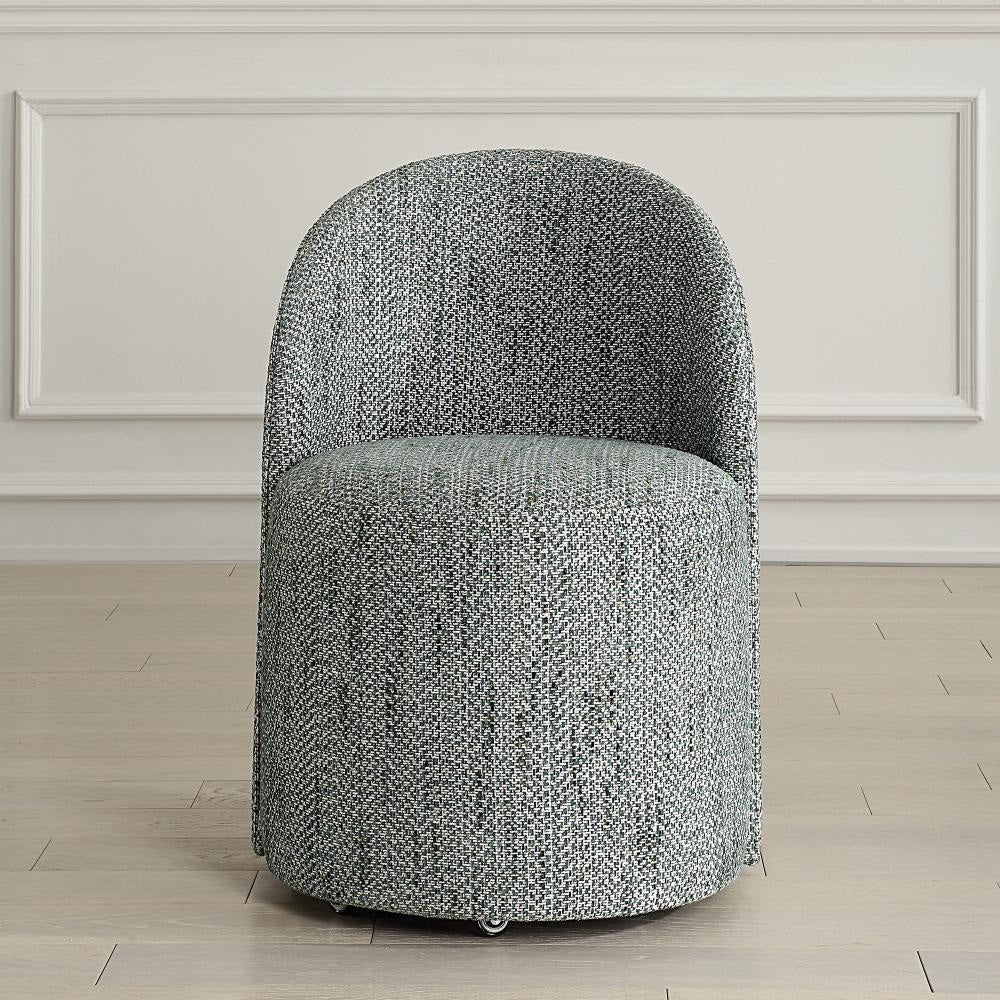 Uttermost 23902 Roll with It - Dining Chair-32 Inches Tall and 21.5 Inches Wide Finish Color: Emerald/White/Teal UT-23902
