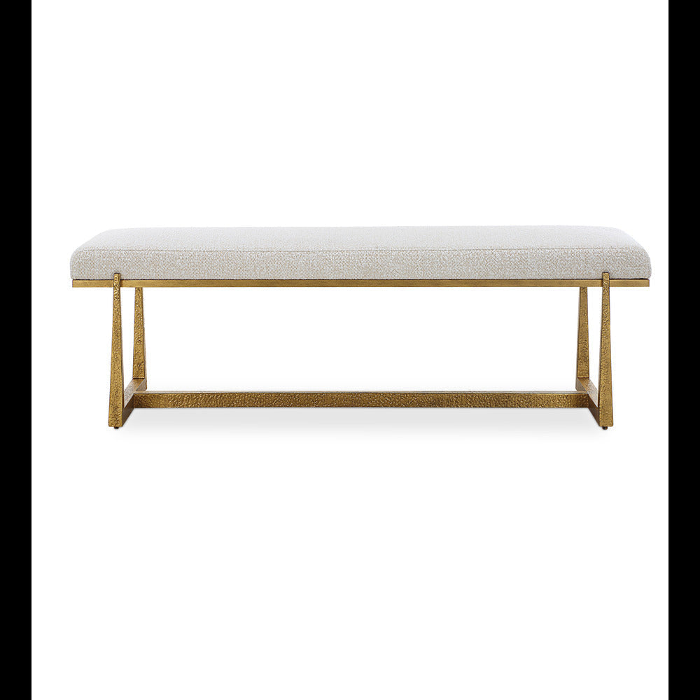 Uttermost Midas Antique Gold Bench