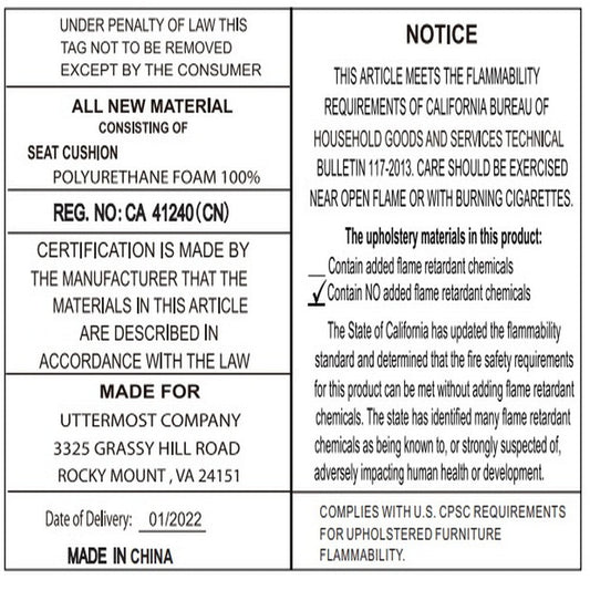 Uttermost Joie White Chenille Ottoman