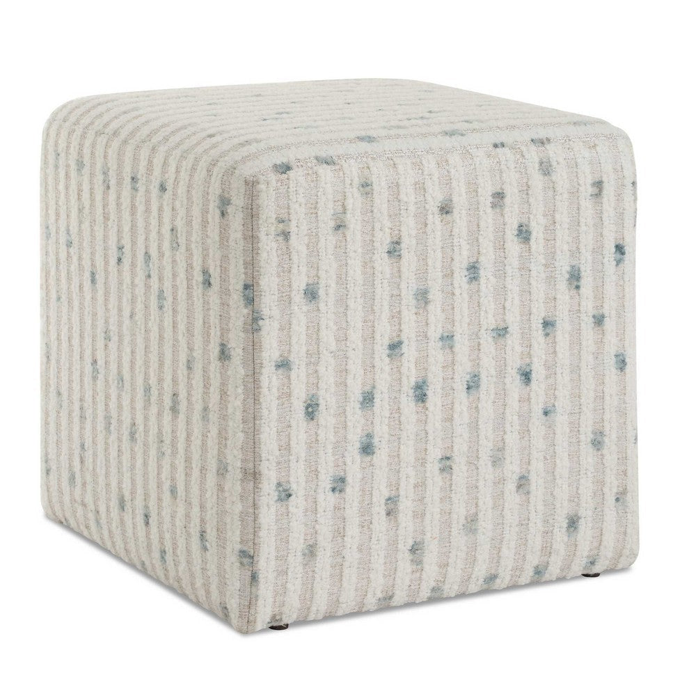 Uttermost Joie White Chenille Ottoman UT-23914