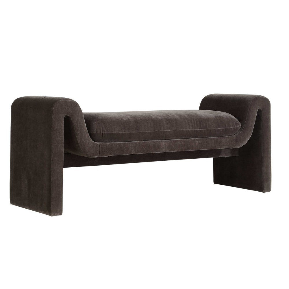 Uttermost Manson Modern Charcoal Bench UT-23915