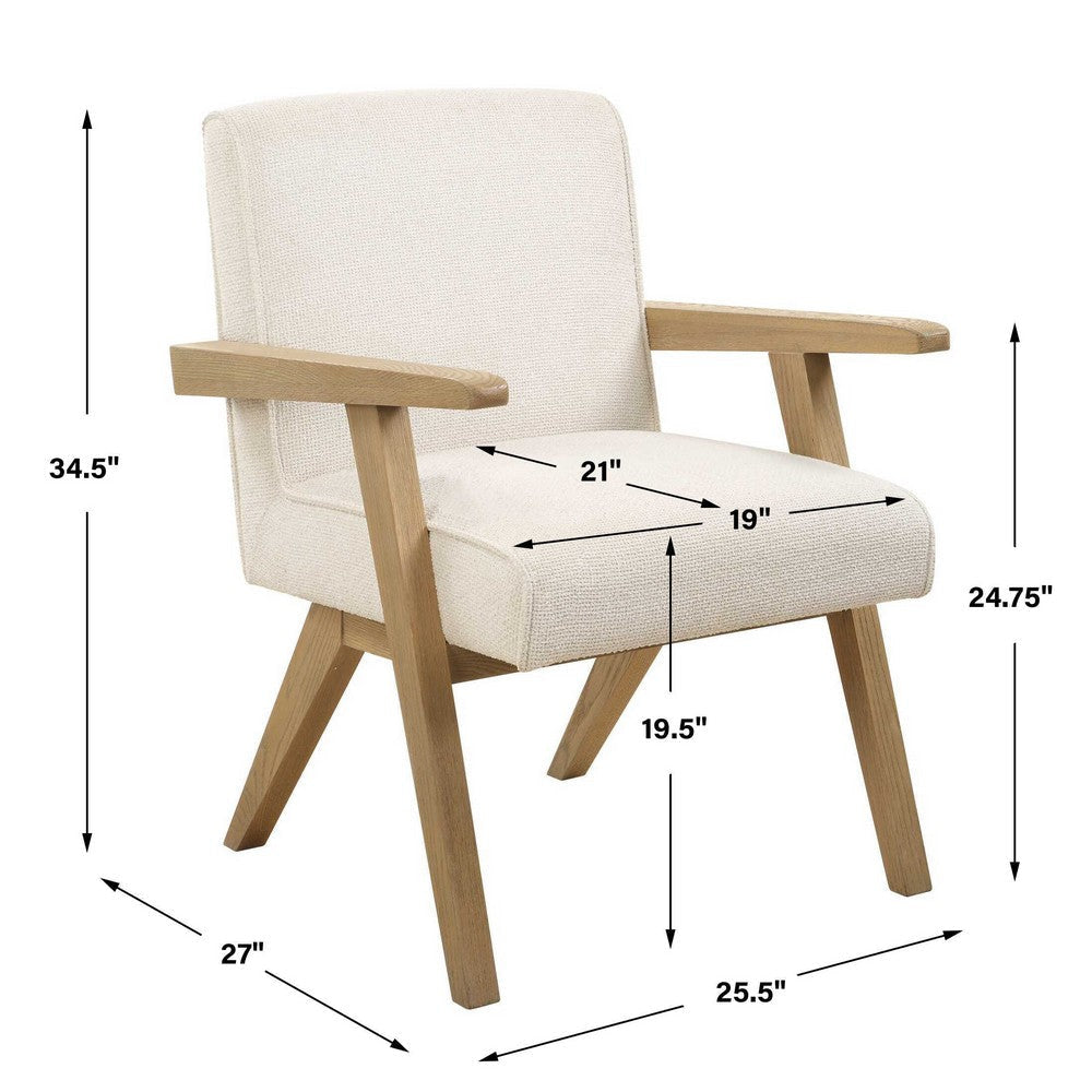 Uttermost Blakely White Dining Arm Chair UT-23916