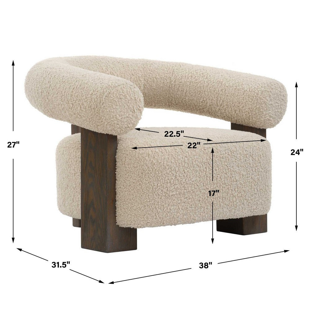 Uttermost Lennox Shearling Accent Chair UT-23919