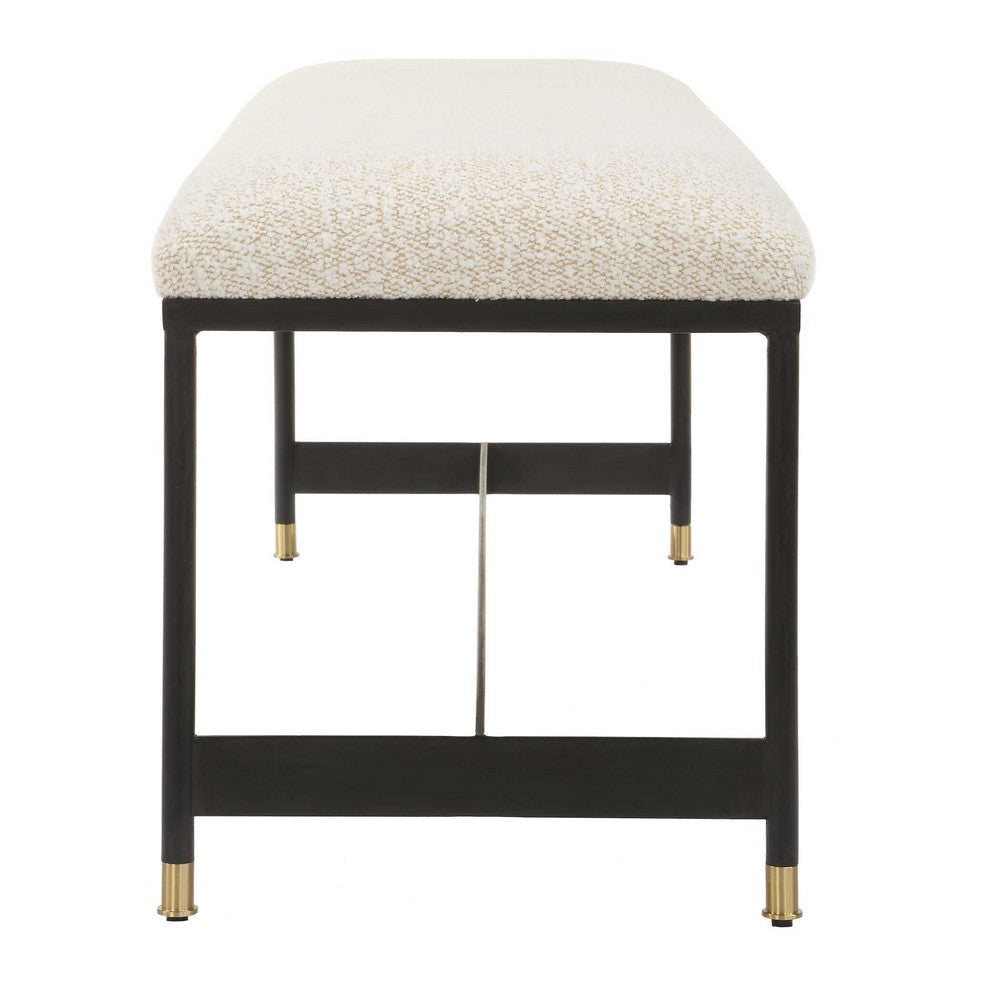Uttermost Halston Upholstered White Bench UT-23925