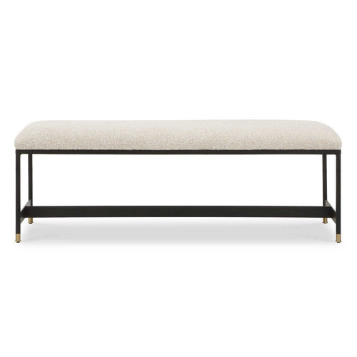 Uttermost Halston Upholstered White Bench