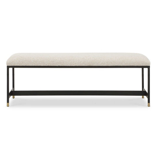 Uttermost Halston Upholstered White Bench