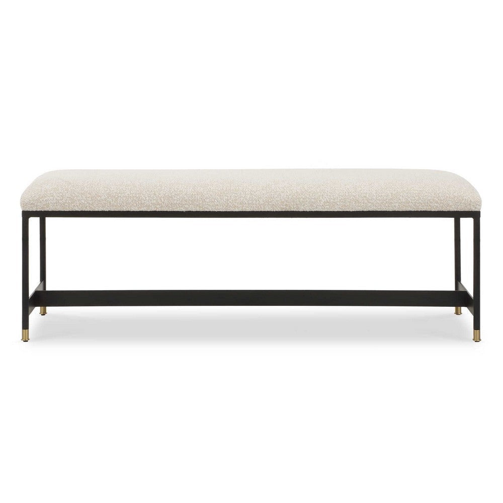 Uttermost Halston Upholstered White Bench