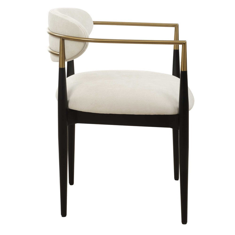 Uttermost Moxie White Dining Arm Chair UT-23927