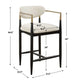 Uttermost Moxie White Counter Stool