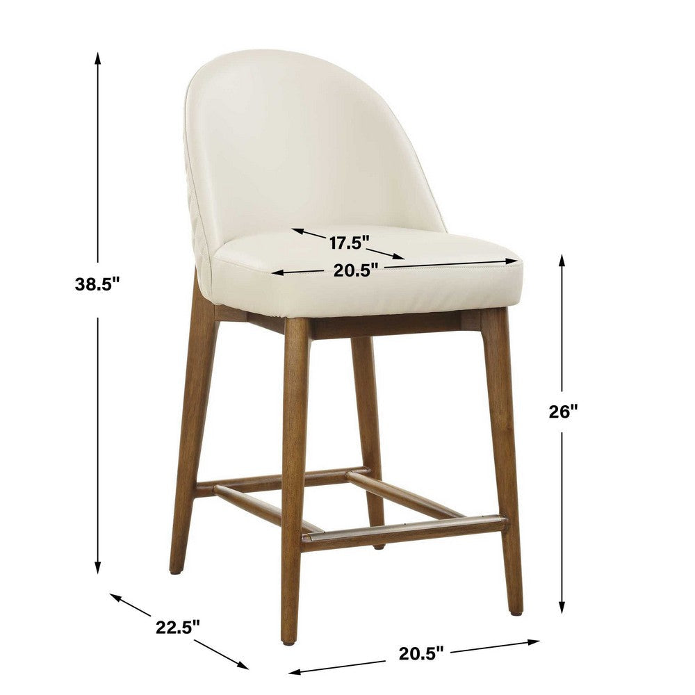 Uttermost Stitches Leather Counter Stool UT-23929