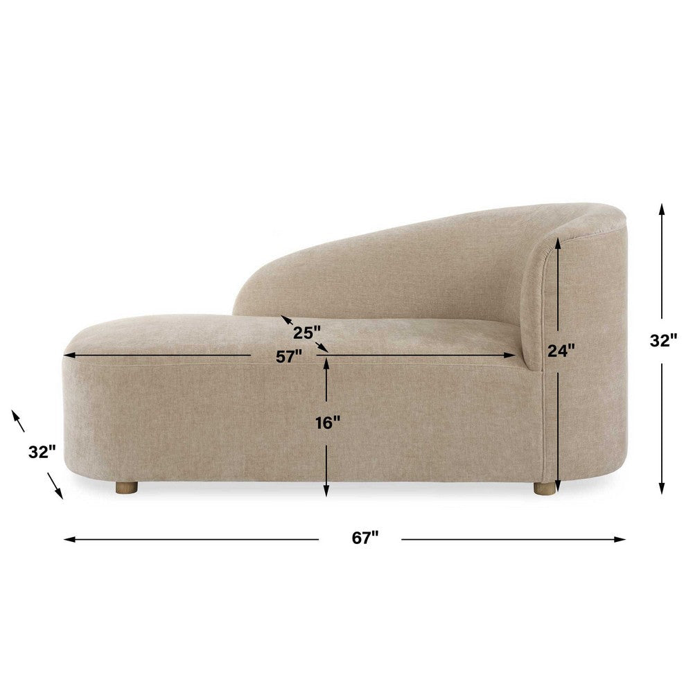 Uttermost Fae Arm Chaise Lounge UT-23945
