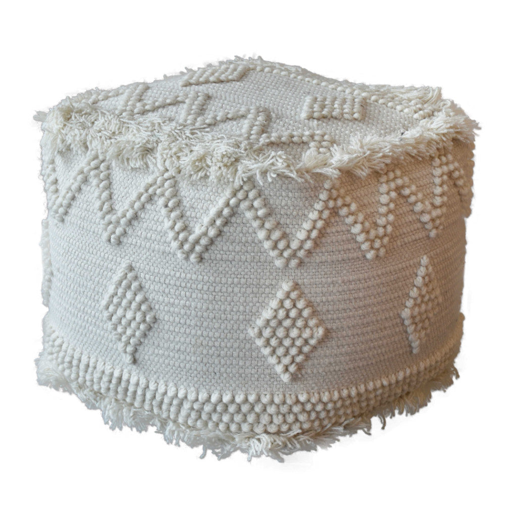 Uttermost Uriah Ivory Pouf By Casagear Home