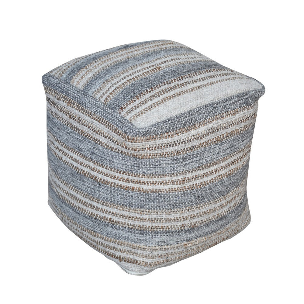 Uttermost Mesick Handwoven Gray Pouf By Casagear Home