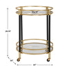 Uttermost Dolly Round Bar Cart