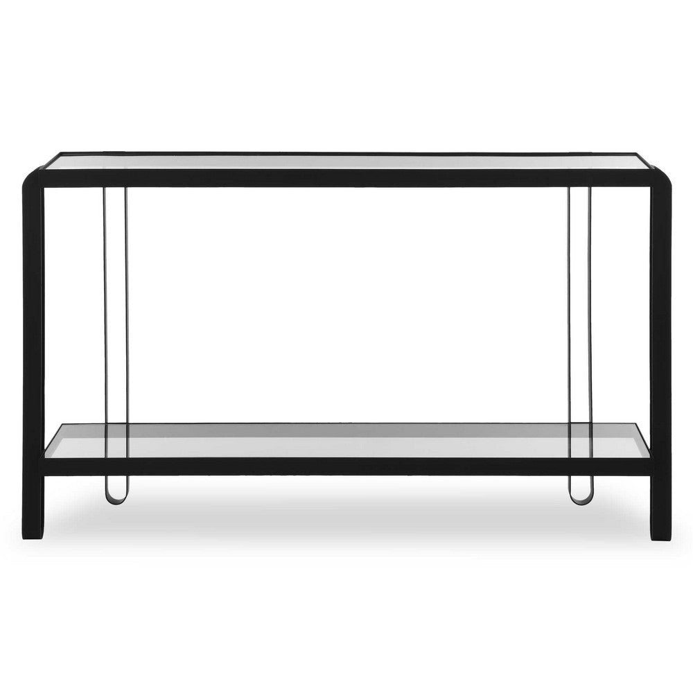 Uttermost Shadow Black Iron Console Table UT-24233
