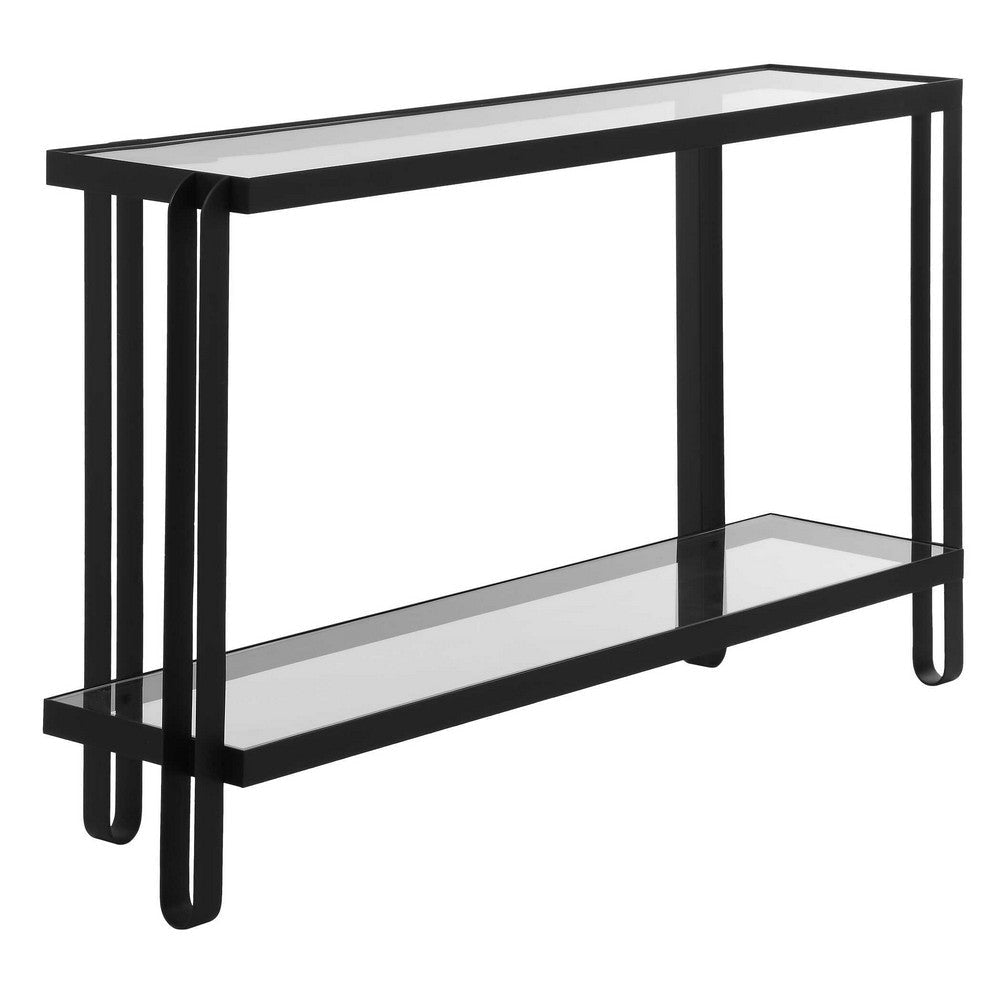 Uttermost Shadow Black Iron Console Table UT-24233