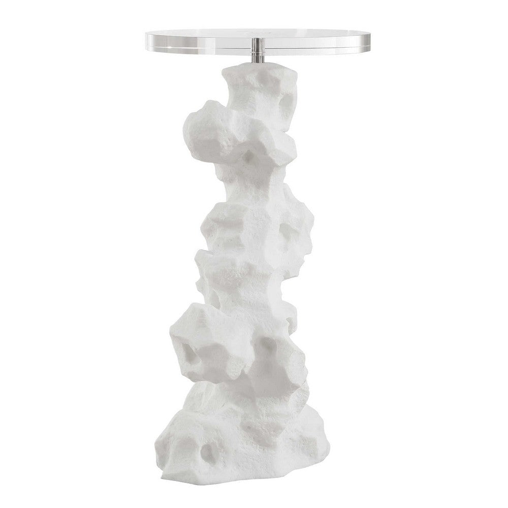 Uttermost Remnant White Stone Drink Table UT-24253