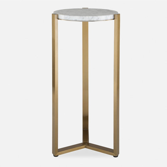 Uttermost Pietra Carrara Marble Drink Table