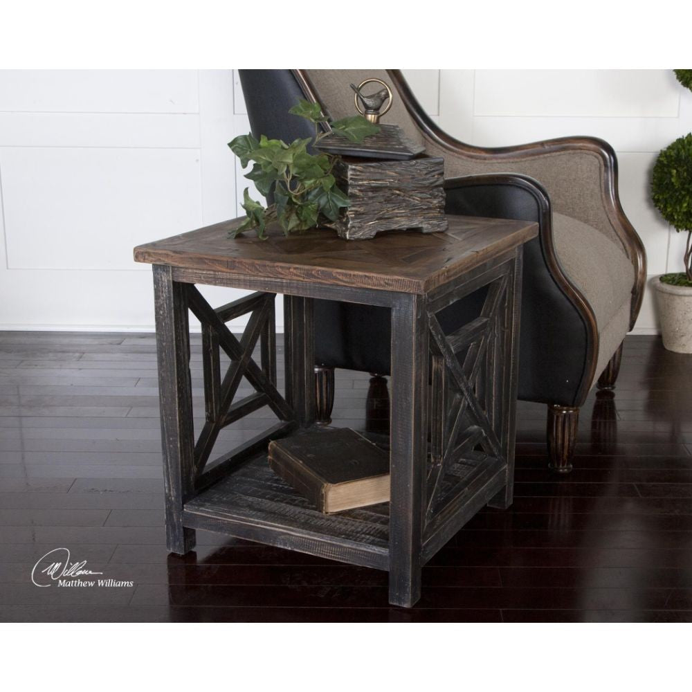 Uttermost Spiro Reclaimed Wood End Table By Casagear Home UT-24263