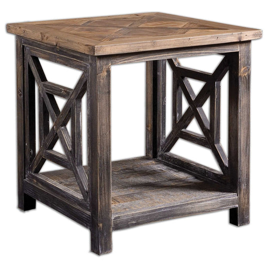 Spiro - 21.63 inch End Table - 19.75 inches wide by 19.75 inches deep