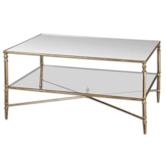 Uttermost Henzler Mirrored Glass Coffee Table By Casagear Home