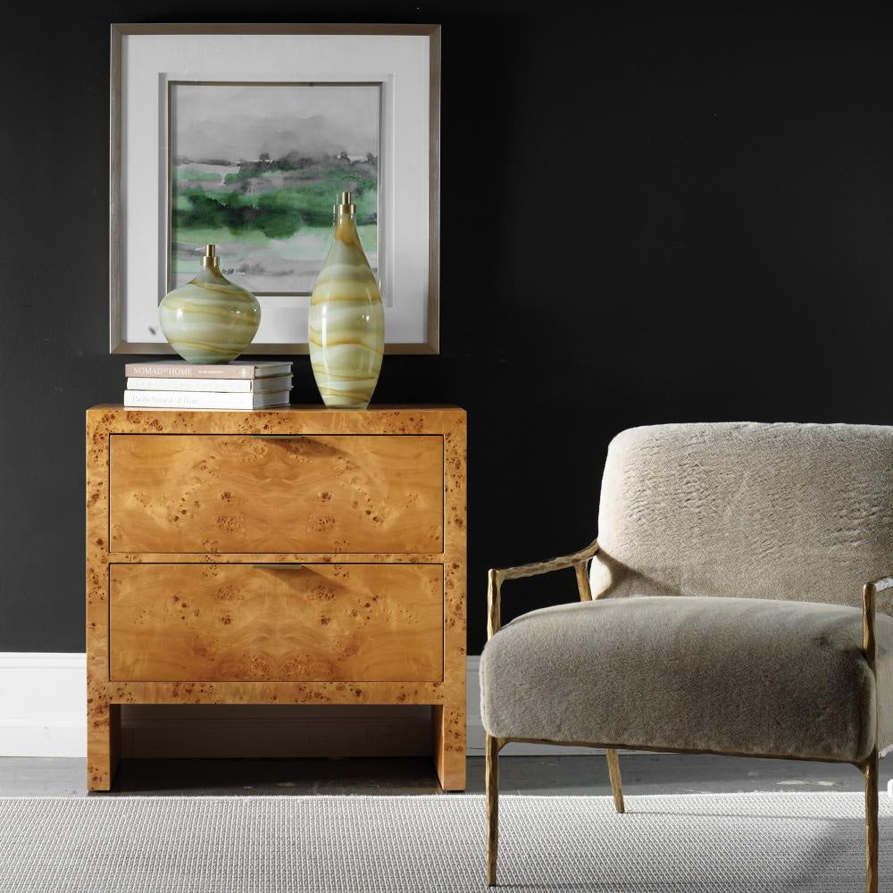 Uttermost Indus 2 Drawer Burl Chest UT-24381