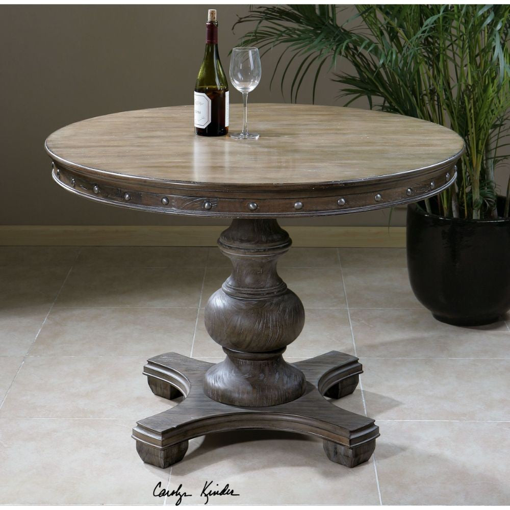 Uttermost Sylvana Wood Round Table By Casagear Home UT-24390