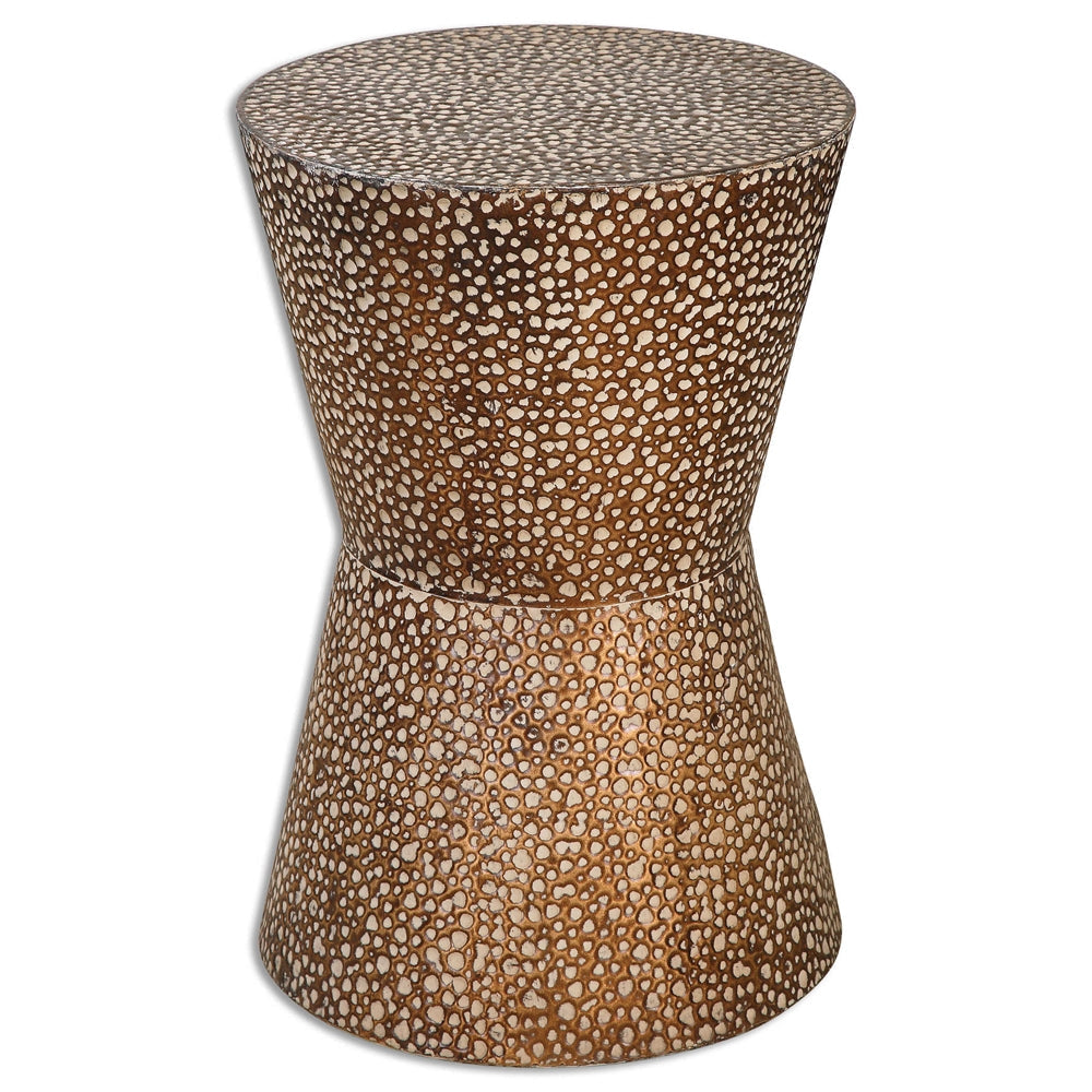 Uttermost Cutler - 19.88 inch Drum Shaped Accent Table - 13.5 inches Wide by 13.5 inches deep