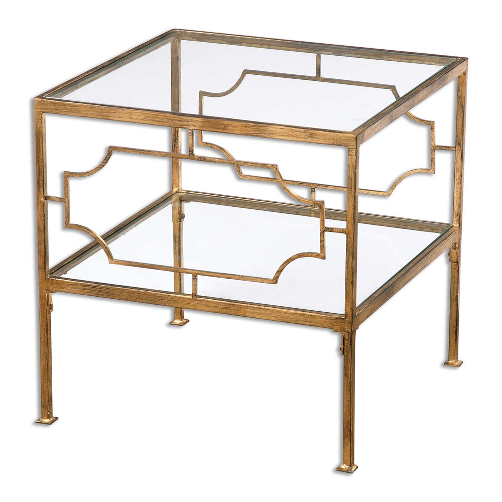 Uttermost Genell Gold Cube Table By Casagear Home