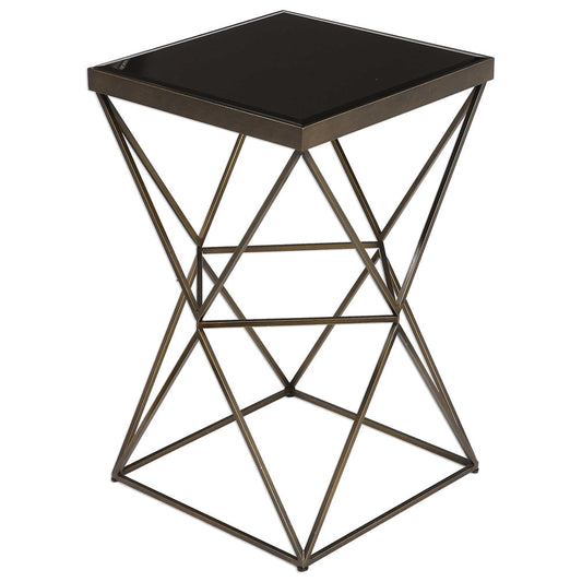 Uberto - 24 inch Caged Frame Accent Table - 15 inches wide by 15 inches deep