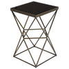 Uberto - 24 inch Caged Frame Accent Table - 15 inches wide by 15 inches deep