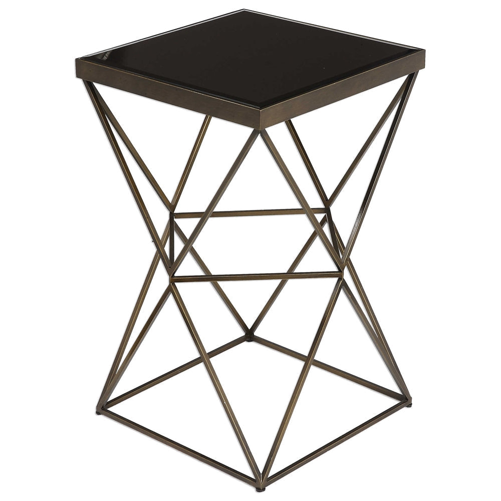 Uberto - 24 inch Caged Frame Accent Table - 15 inches wide by 15 inches deep