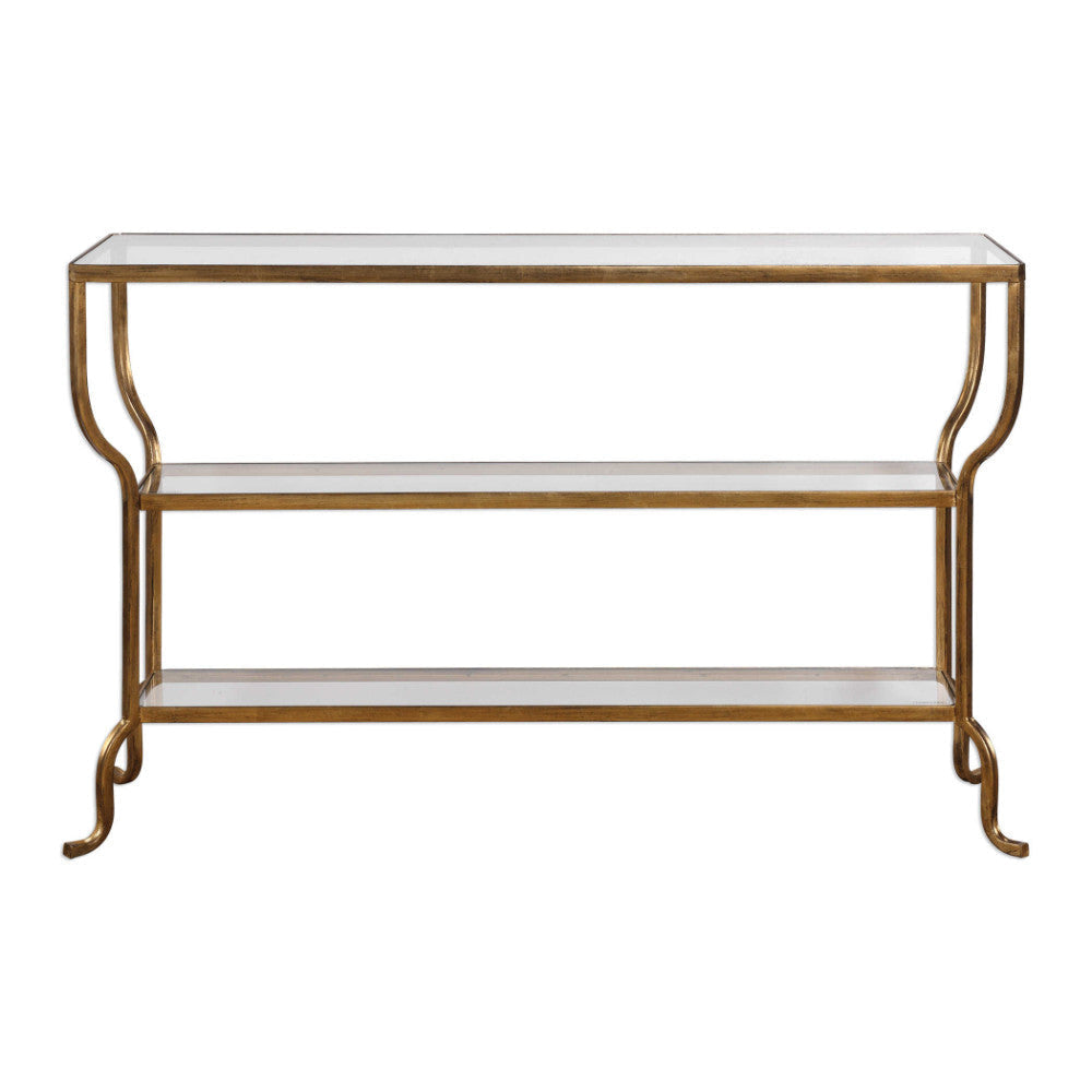 Uttermost Deline Gold Console Table By Casagear Home